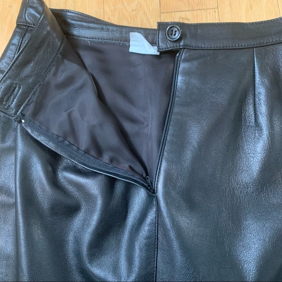 WOMEN 100% LEATHER MIDI SKIRT SIZE 7/8 - Picture 7 of 9